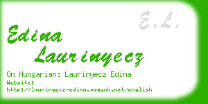 edina laurinyecz business card